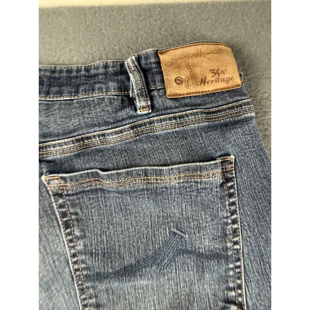 34 Heritage Jeans Men's 38x33* Blue Charisma Comfort Mid Rise Stretch Faded - Picture 5 of 16